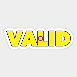 Valid Intersex Pride Sticker